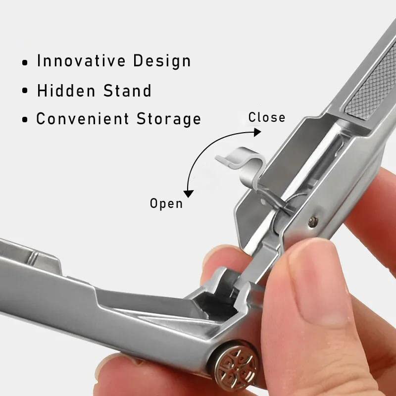 Premium Car Nail Clippers with Built-in Nail File & Catcher - Sharp Curved Blade Toenail & Fingernail Clippers for Travel, Home, Office & On-the-Go Grooming (Silver)
