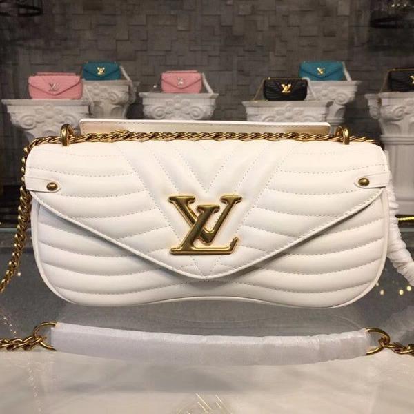 Louis Vuitton New Wave Chain Bag MM in White - Luxury Crossbody Purse for Women, Perfect for Parties, Dates & Evening Events