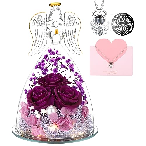 Large Angel Purple Rose Gifts
