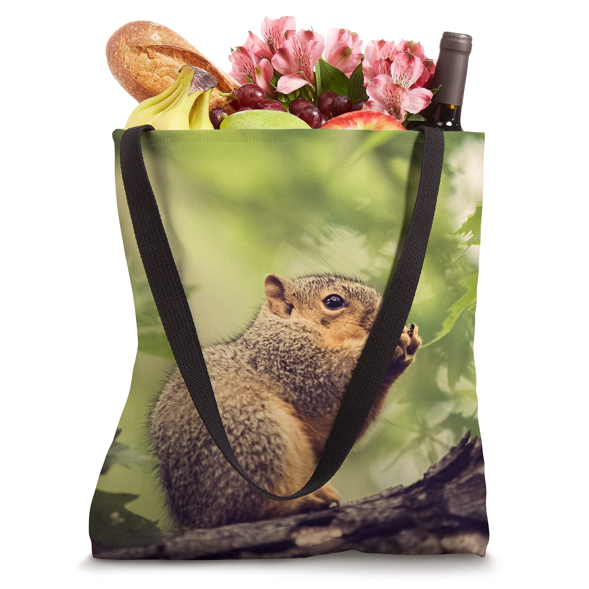 Cute Baby Squirrel Tote Bag for Women - Eco-Friendly Canvas Shopping Bag - Perfect for Groceries, Beach Trips & Daily Use
