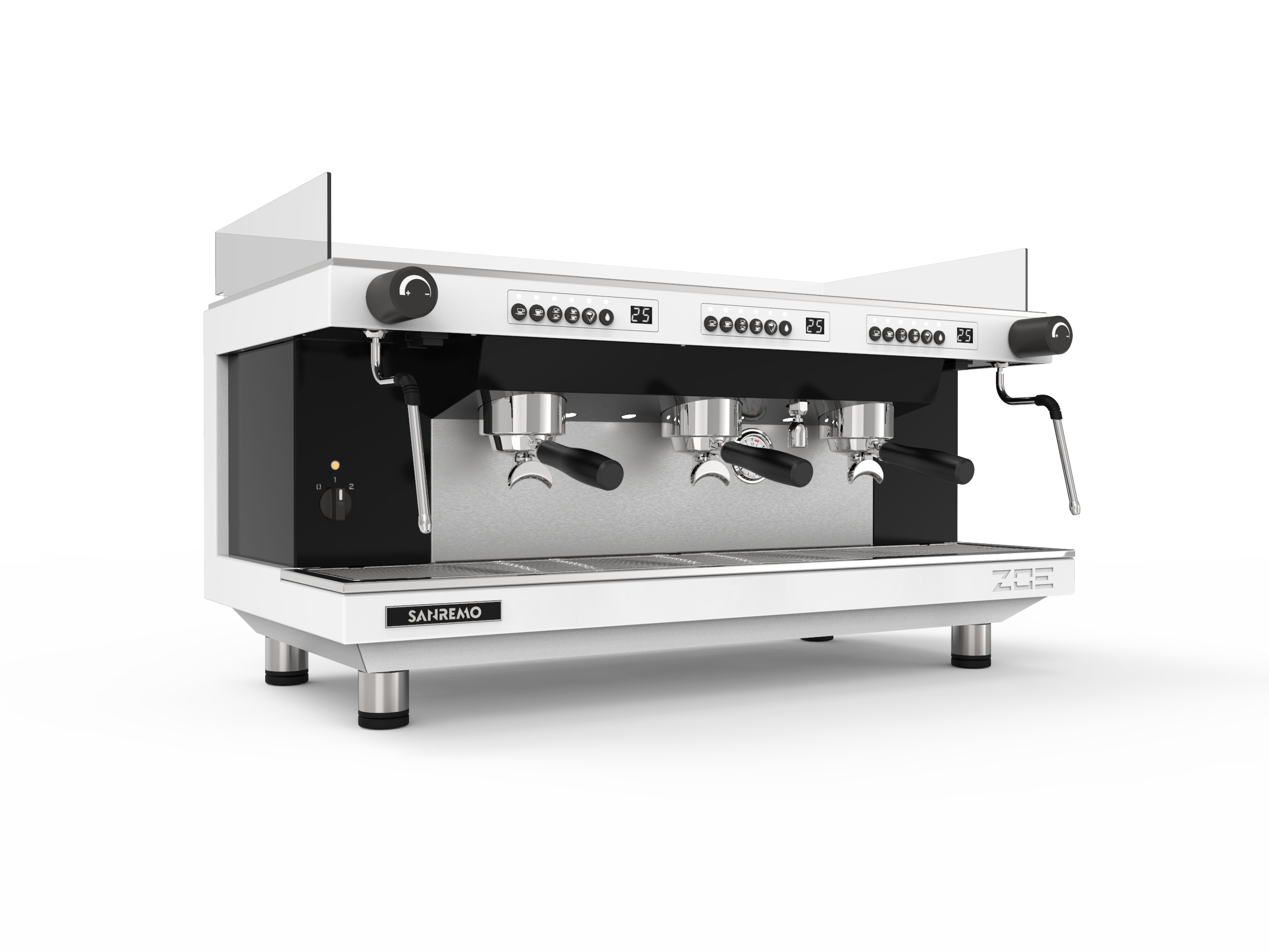 Sanremo ZOE Competition 3 Group Commercial Espresso Machine - White | Professional Coffee Shop & Cafe Equipment for High-Volume Brewing
