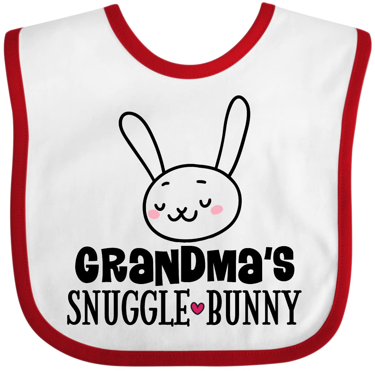 Inktastic Grandma Snuggle Bunny Easter Baby Bib - Soft Cotton Feeding Bib for Infants & Toddlers - Perfect for Easter Photos, Family Gatherings & Holiday Celebrations