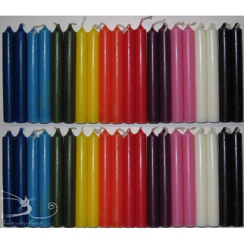 5 Pack Spell Candles - 40 Count White Candles for Rituals, Spells & Meditation - Free Shipping Included - Perfect for Wicca, Altar Decor & Spiritual Practices