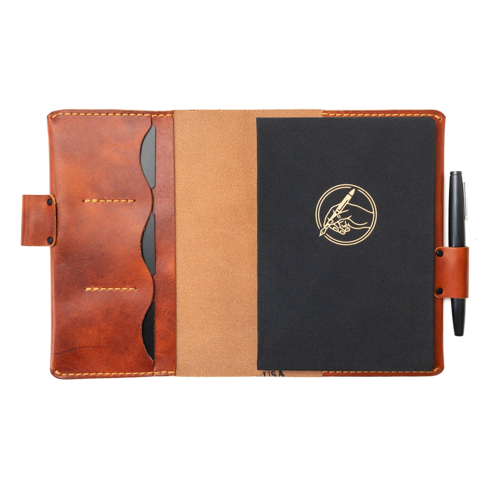 Premium Genuine Leather A5 Notebook Cover - Handmade Refillable Journal Cover for Writing, Sketching & Planning - Perfect for Office, School & Travel Use