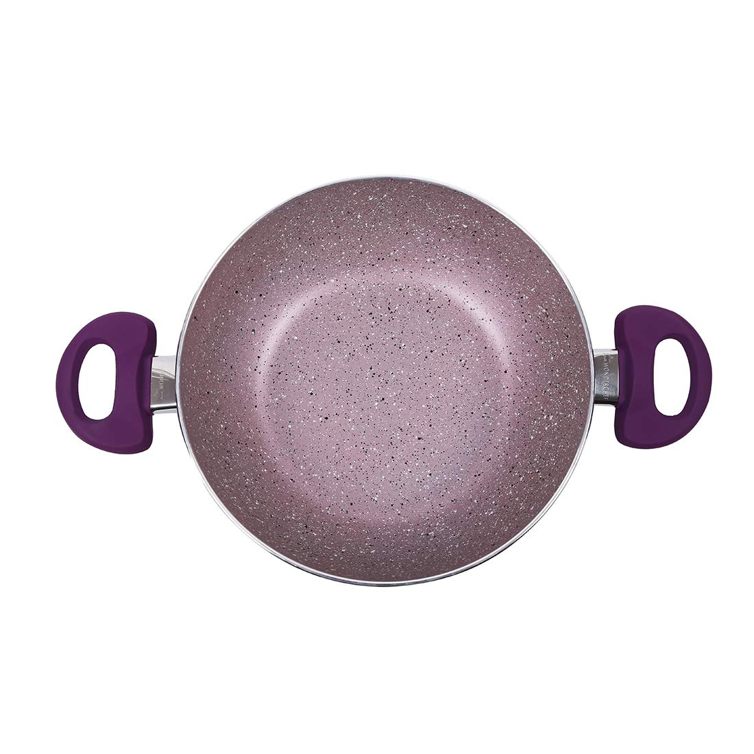 Wonderchef Royal Velvet Non-Stick Stir Fry Wok - 26cm PFOA-Free & Nickel-Free Aluminum Cookware with Glass Lid (Violet) - Perfect for Indian, Chinese & Asian Cuisine - Ideal for Sauteing, Frying & Stir-Frying at Home