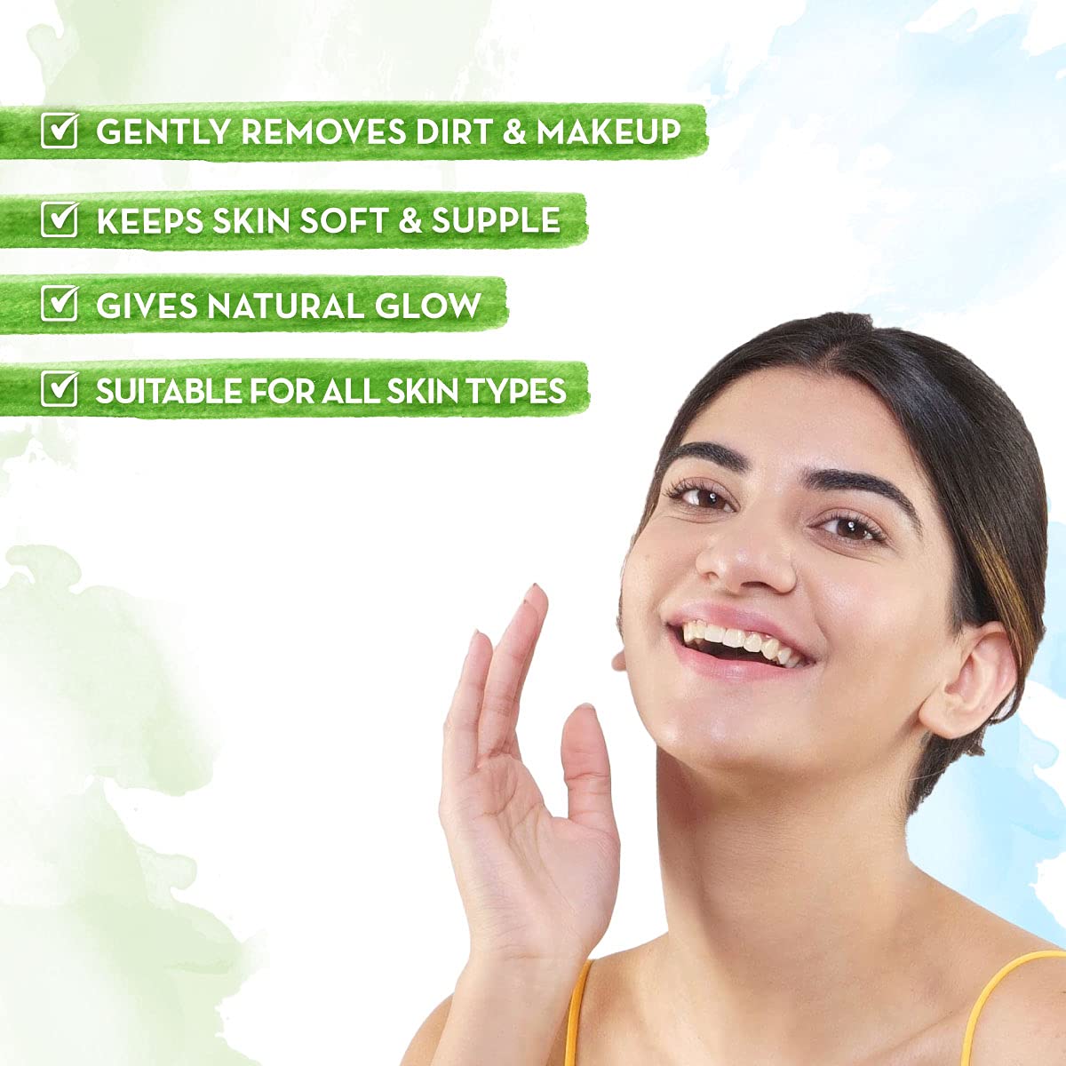 Mamaearth Ubtan Face Cleansing Milk with Turmeric & Saffron - Gentle Daily Cleanser for Glowing Skin - 100ml - Perfect for Morning & Night Skincare Routine