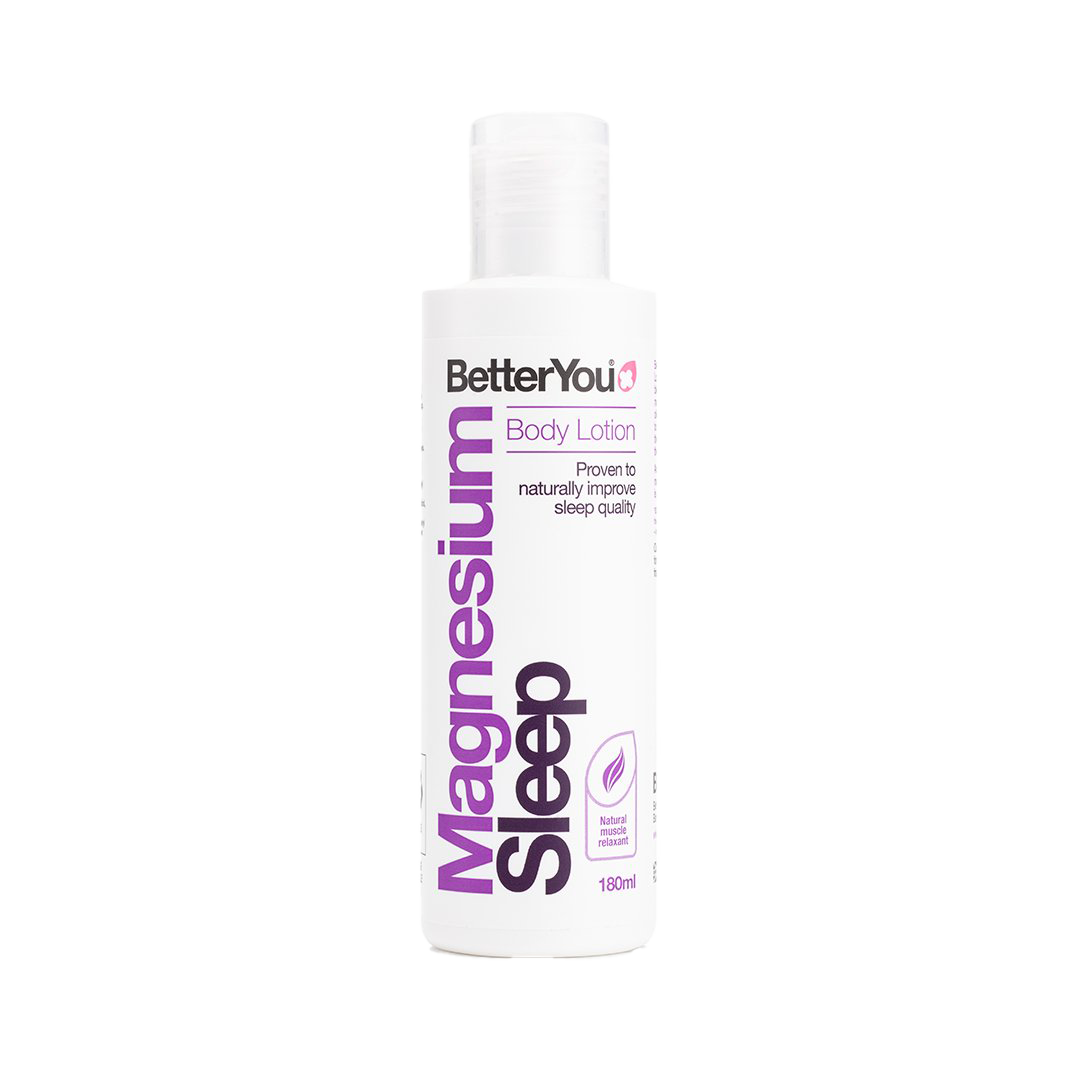 BetterYou Magnesium Sleep Mineral Lotion 180ml - Natural Sleep Aid & Muscle Relaxant for Adults, Deep Sleep Support & Stress Relief - Perfect for Nighttime Relaxation & Post-Workout Recovery