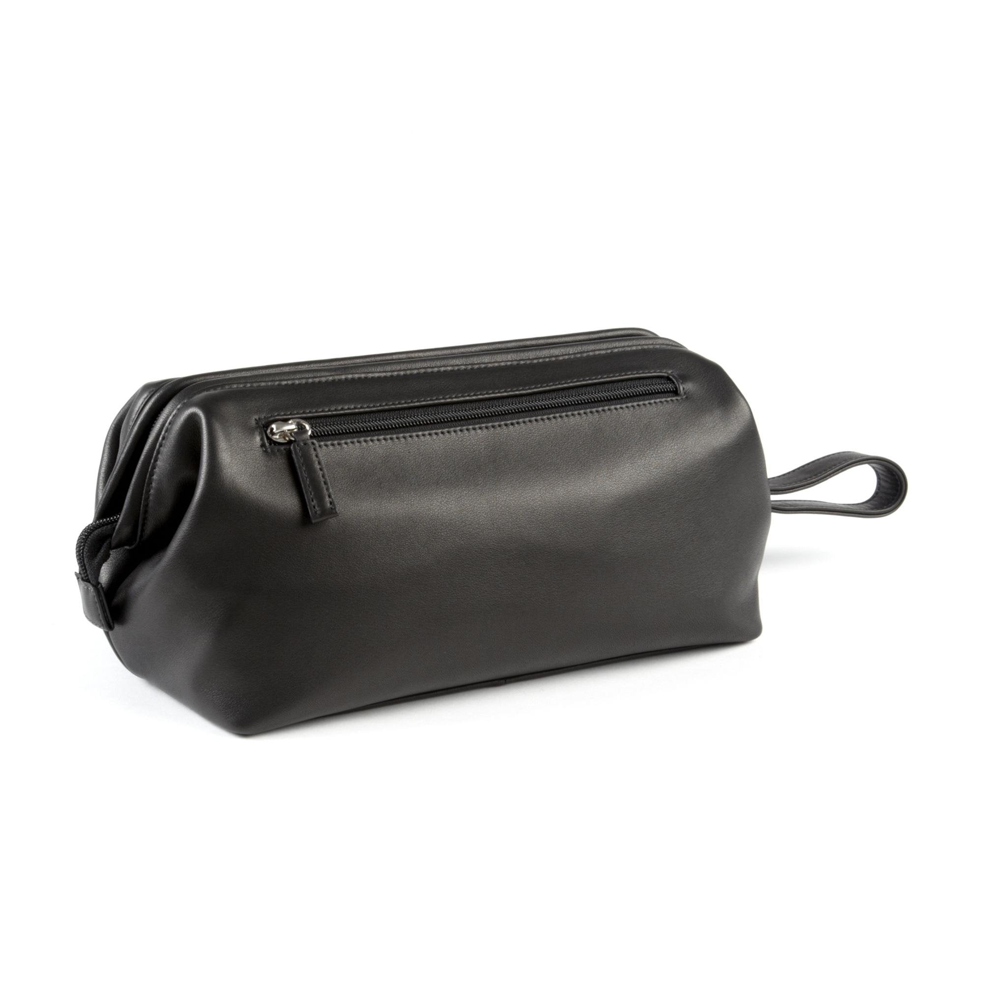 Premium Black Onyx Framed Toiletry Bag - Waterproof Travel Cosmetic Organizer for Women & Men | Perfect for Airplane Carry-on, Gym, Camping & Weekend Getaways