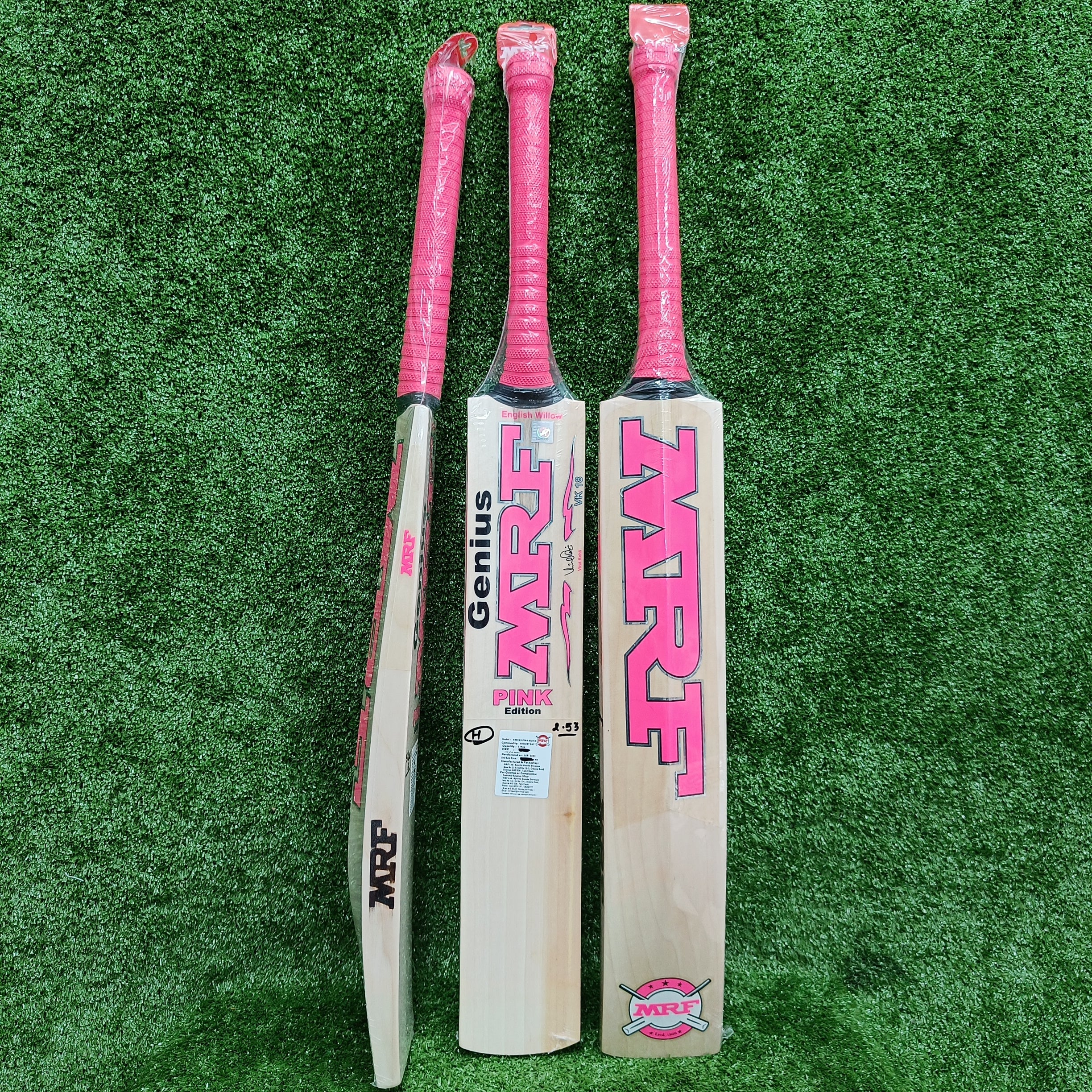 MRF Pink Edition Junior/Youth English Willow Cricket Bat - Lightweight & Durable for Kids & Teens - Perfect for Practice, Matches & Training Sessions