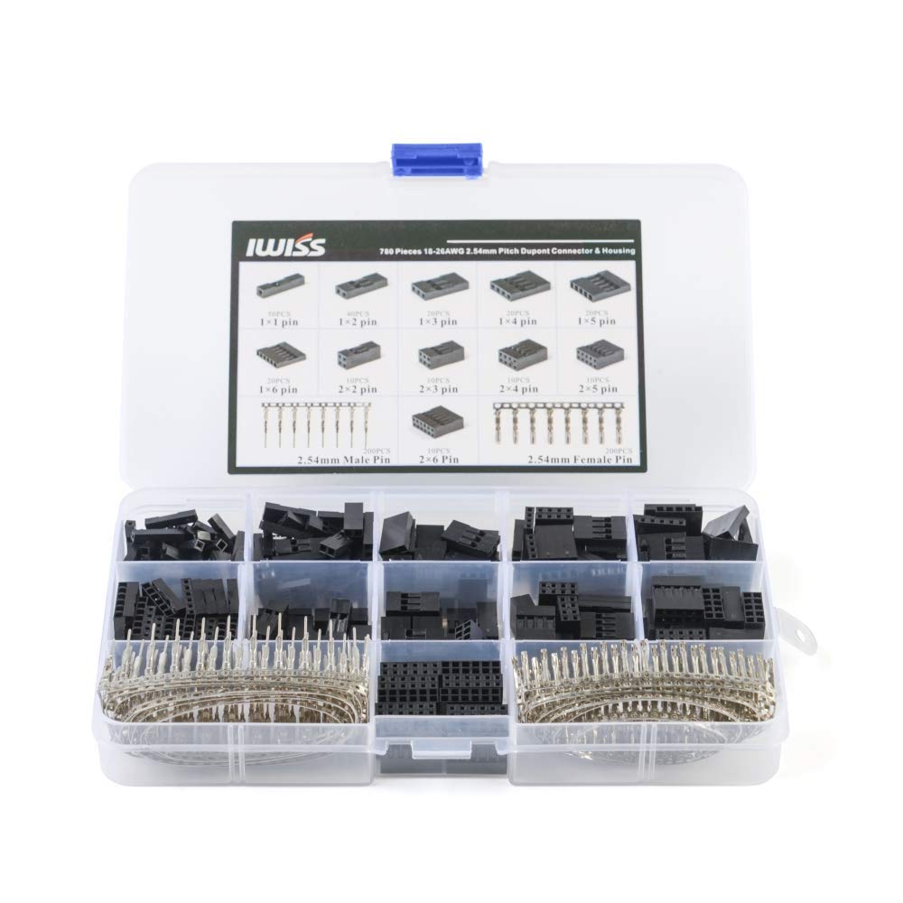 Premium iCrimp SN-025 Crimping Tool for Dupont Pins & D-Sub Connectors - 620pcs 2.54mm Pitch Dupont Connector Kit - Perfect for DIY Electronics, Arduino Projects & Computer Cable Repair