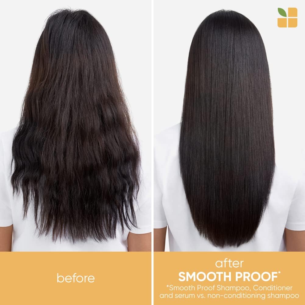 Biolage Smooth Proof Shampoo & Conditioner Set for Frizzy Hair - Paraben & Silicone Free Vegan Hair Care - Deep Cleansing & Frizz Control - Perfect for Daily Use & Salon-Quality Smoothing at Home