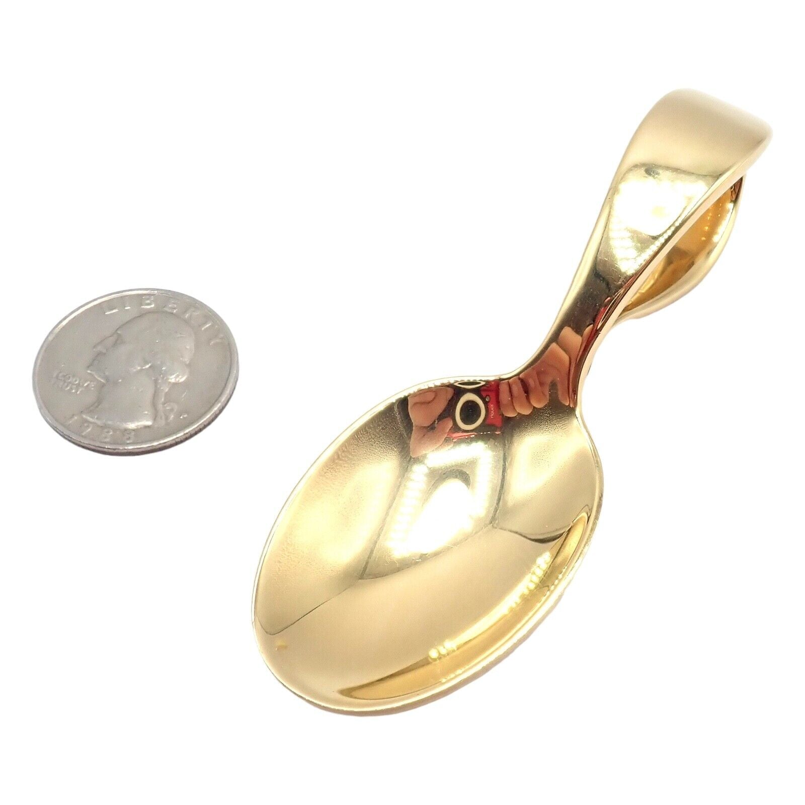 Vintage Tiffany & Co. 18k Yellow Gold Baby Spoon 52.8g - Elegant Estate Jewelry for Christening Gifts & Baby Keepsakes