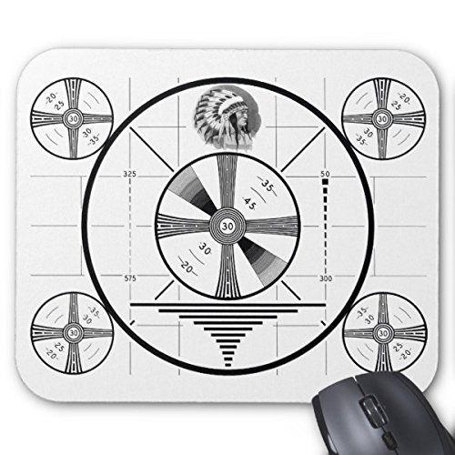 Non-Slip Vintage Indian Head Test Pattern Gaming Mouse Pad - Large Rubber Base for PC, Laptop & Office Use - Perfect for Gamers, Graphic Designers & Workstations