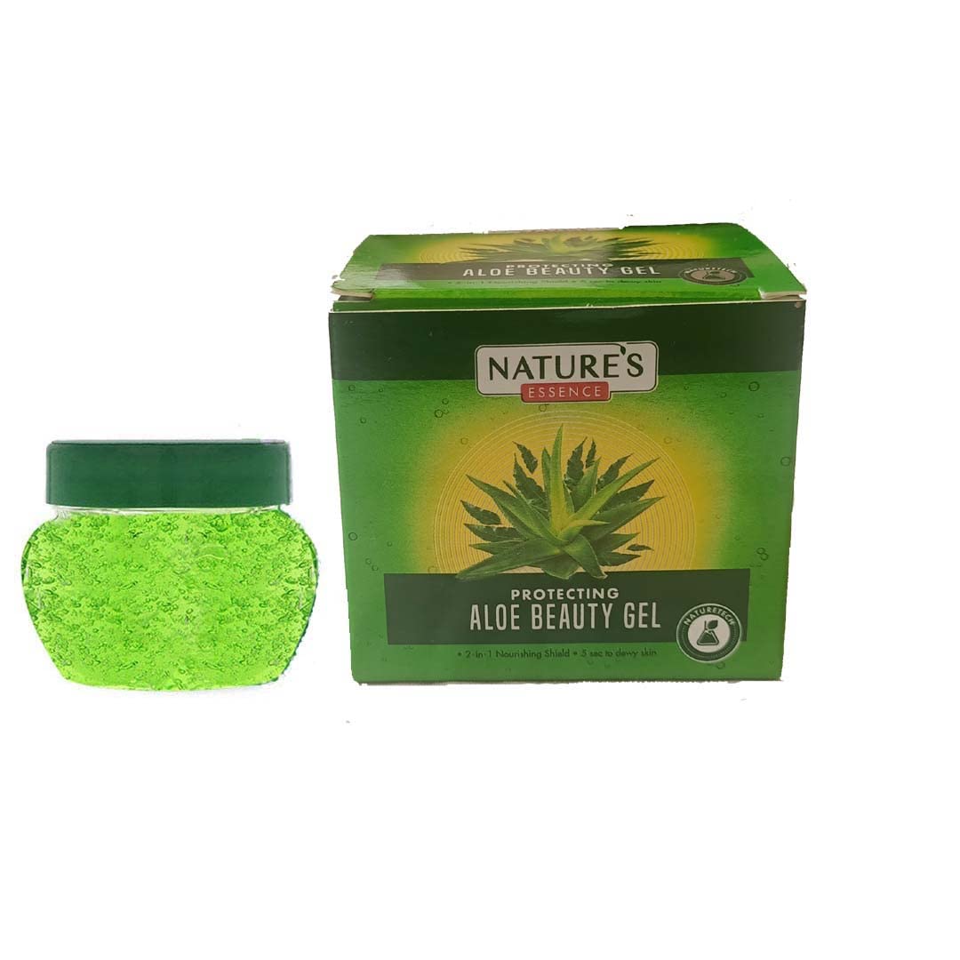 Nature's Essence Aloe Vera Gel 100g - Pure & Organic Soothing Gel for Sunburn Relief, Skin Hydration & Hair Care