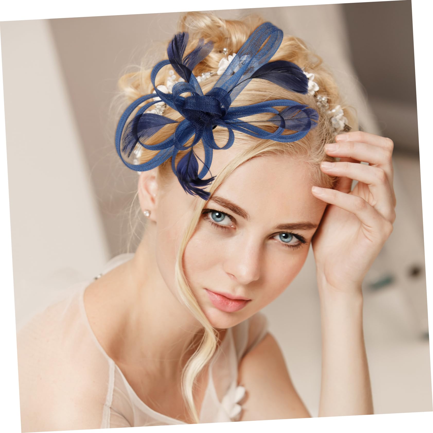 Elegant Blue Bridal Hair Clips - Wedding Fascinator Hair Accessories for Women (Blue) | Perfect for Bridal Showers, Weddings & Special Occasions