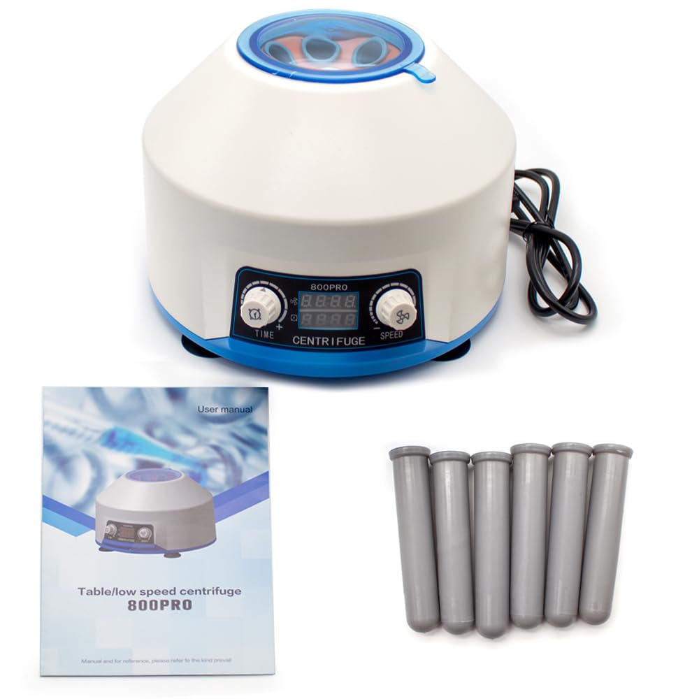 110V Digital Display Low Speed Centrifuge Machine - 15MLx6 High Capacity Lab Centrifuge for PRP, Serum Separation | Ideal for Medical Laboratories, Blood Sample Processing & Clinical Research