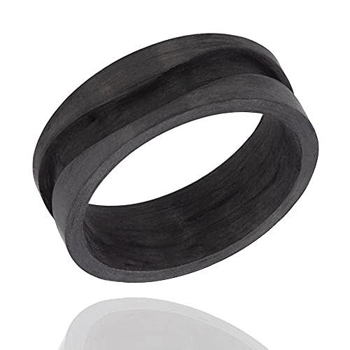 8mm Carbon Fiber - Curvy Groove