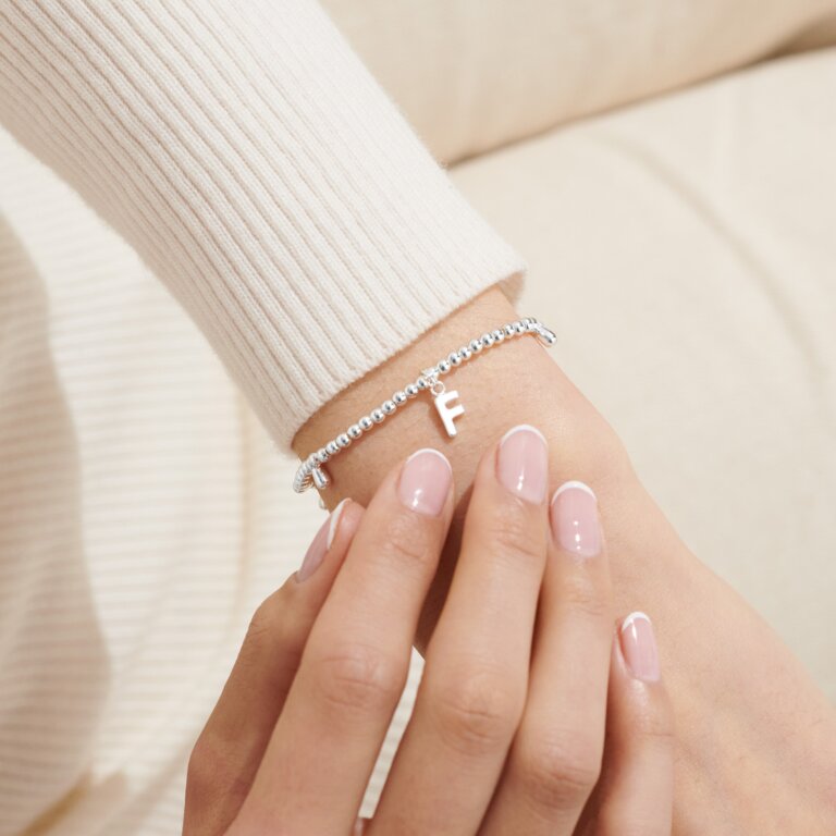 Joma Jewellery Alphabet 'F' Bracelet - Elegant Letter Charm Bracelet for Women | Perfect Gift for Birthdays, Anniversaries & Special Occasions