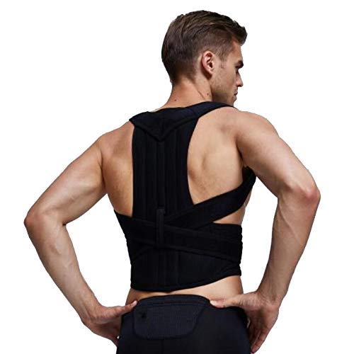 Adjustable Posture Corrector for Men - Back Brace Support Belt, Lumbar & Shoulder Pain Relief, Posture Straightener for Round Shoulders - Ideal for Office Work, Driving & Daily Comfort