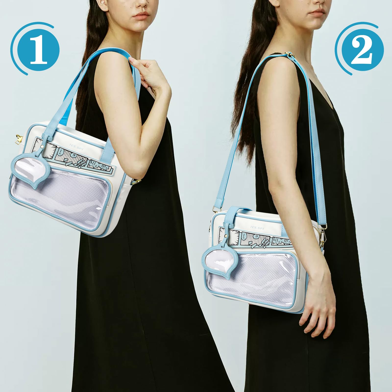 Cute Ita Bag Crossbody Small Pin Purse - Kawaii Anime Messenger Bag for Women - Perfect for Conventions, Cosplay & Everyday Use