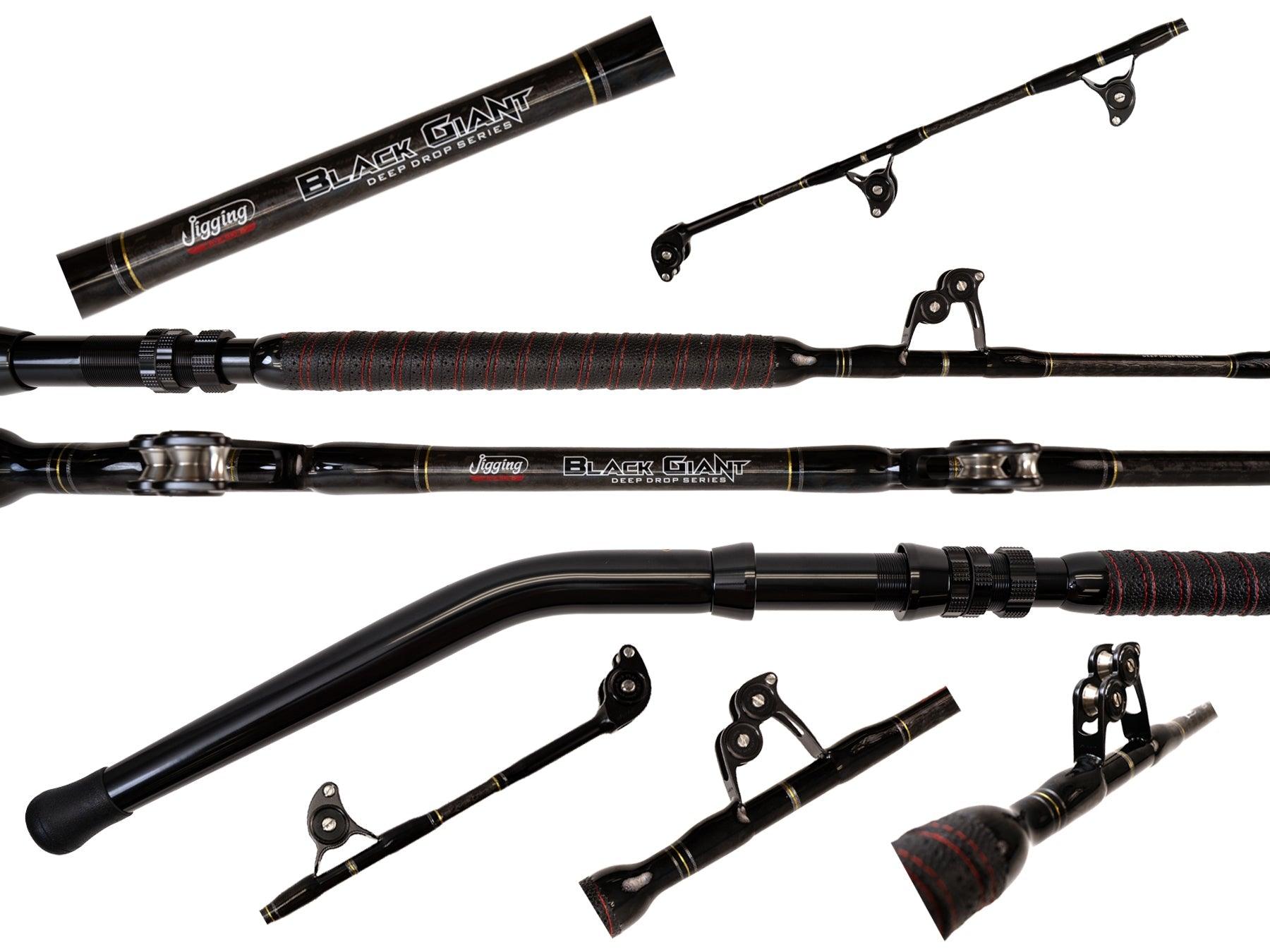 Jigging World Black Giant Deep Drop Fishing Rods - Heavy Duty Saltwater Offshore Trolling Rod for Deep Sea Fishing, Bottom Fishing & Jigging