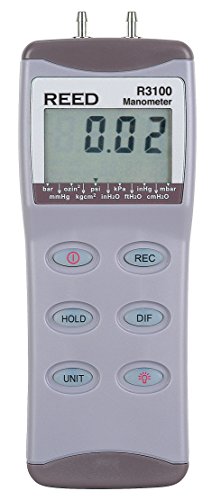 REED Instruments R3100 Digital Manometer - 100psi Pressure Gauge for HVAC, Automotive & Industrial Use | Differential Pressure Measurement Tool for Air, Gas & Liquid