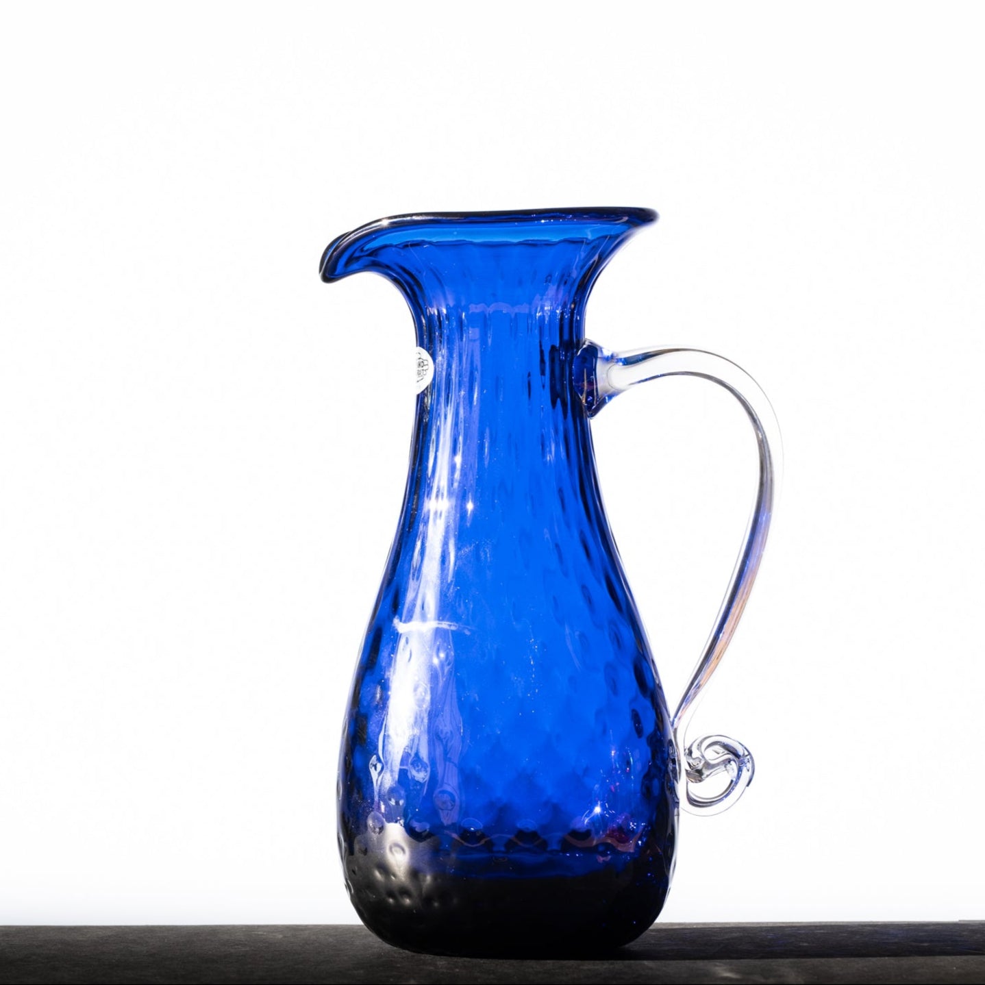 2511DP Diamond Optic Pitcher - Premium Cobalt Glass Water Pitcher for Iced Tea, Lemonade & Cocktails - Elegant Serving Pitcher for Parties, Weddings & Home Entertaining