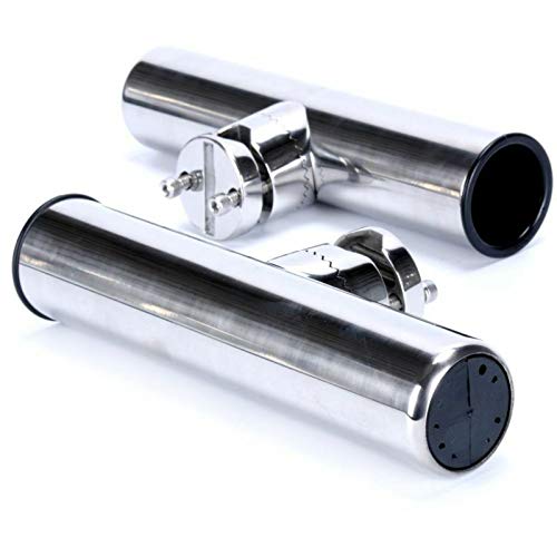 6 Pack Stainless Steel Clamp-On Fishing Rod Holder for 7/8