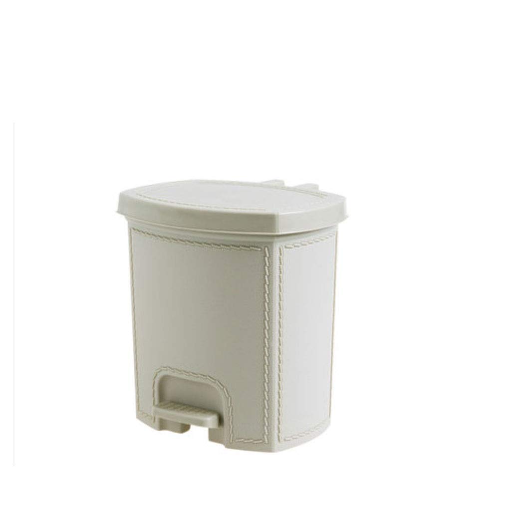 JKXWX Pedal Trash Can - 13 Gallon Stainless Steel Step Garbage Bin for Kitchen, Bathroom, Living Room - Odor-Proof & Hands-Free Waste Basket (Beige) | Perfect for Home, Office & Commercial Use