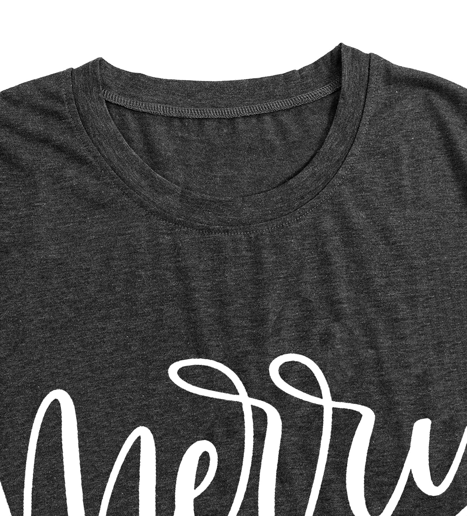 Christmas Plus Size Shirt for Women - Merry and Bright Holiday Tops, Oversized Xmas Tee, Fall Fashion - Perfect for Holiday Parties, Family Gatherings & Festive Outfits
