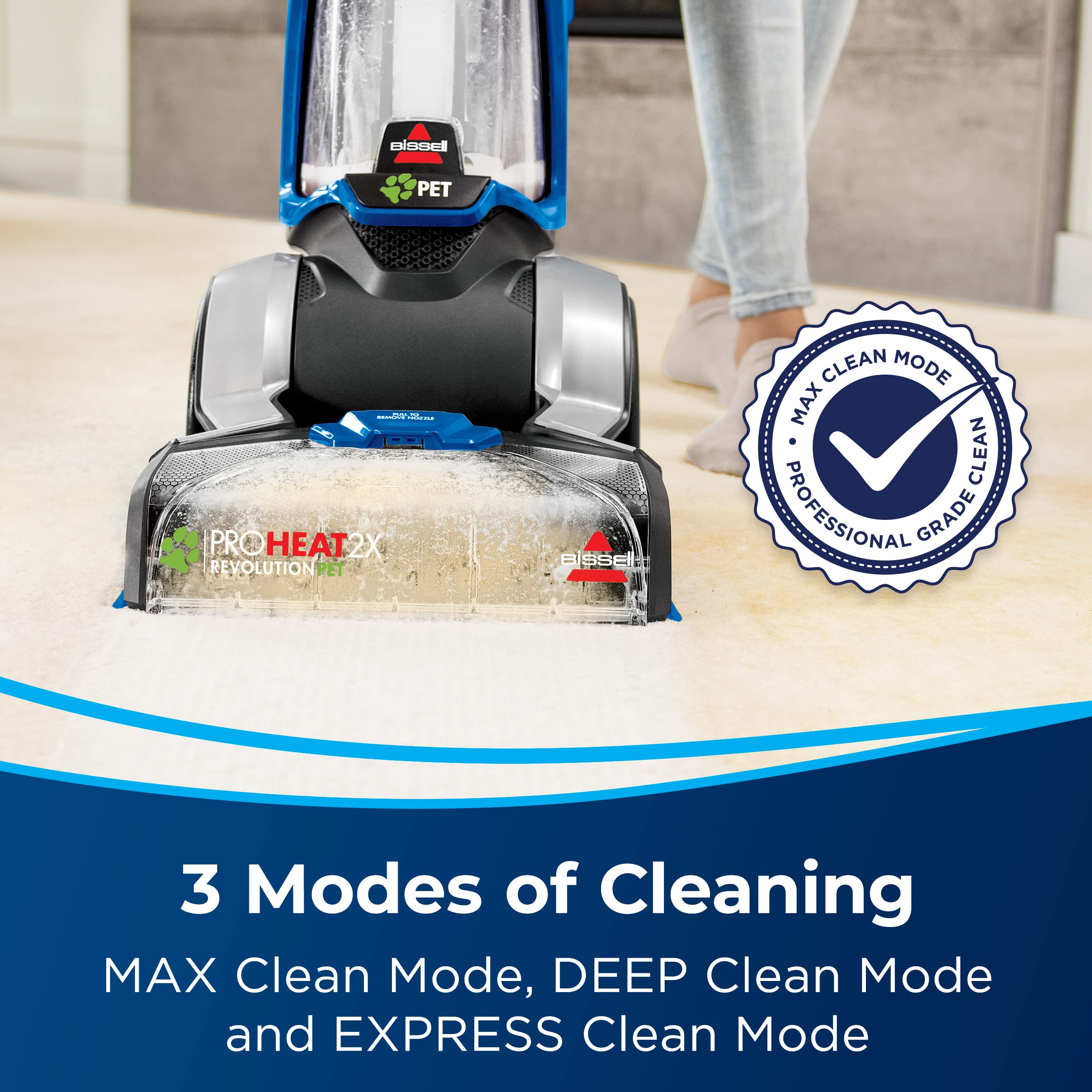 BISSELL ProHeat 2X Revolution Pet Turbo Upright Carpet Cleaner 35799 - Powerful Deep Cleaning for Pet Hair & Stains - Ideal for Home, Office & High-Traffic Areas