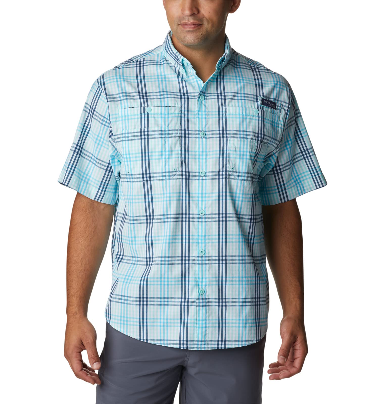 Columbia Men's Super Tamiami Short Sleeve Shirt - Lightweight, Quick-Dry & UPF Sun Protection for Hiking, Fishing & Outdoor Adventures