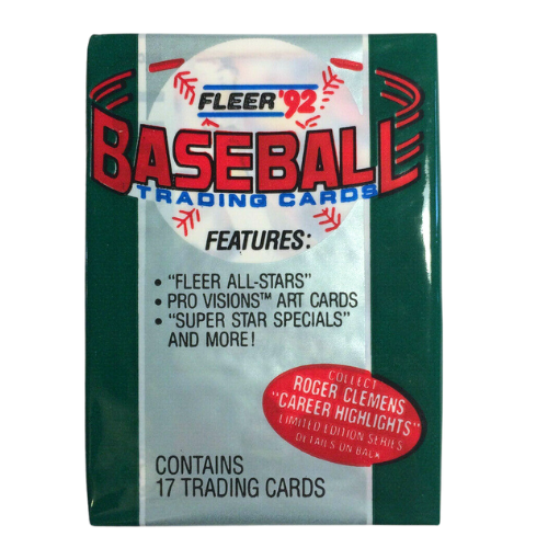 1992 Fleer Baseball Cards Unopened Pack - Vintage MLB Trading Cards Collection for Sports Memorabilia & Gift Ideas - Perfect for Collectors, Investors and Baseball Fans