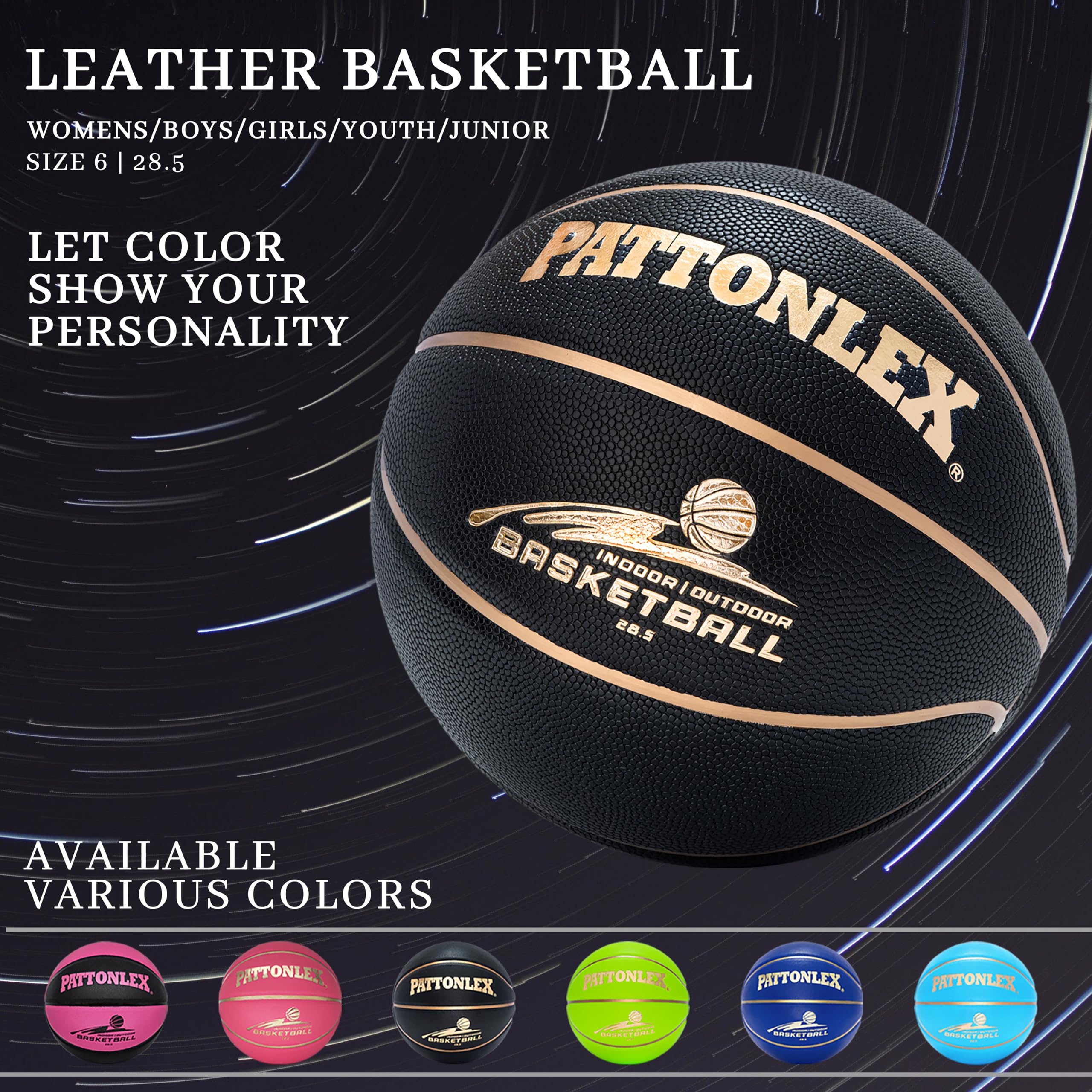Official Size 6 Leather Basketball 28.5