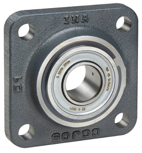 INA/Schaeffler Technologies PCCJ25-4-Bolt Flange Bearing - 25mm Bore Dia, Press Fit, Cast Iron Housing, 52100 Chrome Steel - Ideal for Industrial Machinery, Conveyor Systems & Heavy-Duty Applications