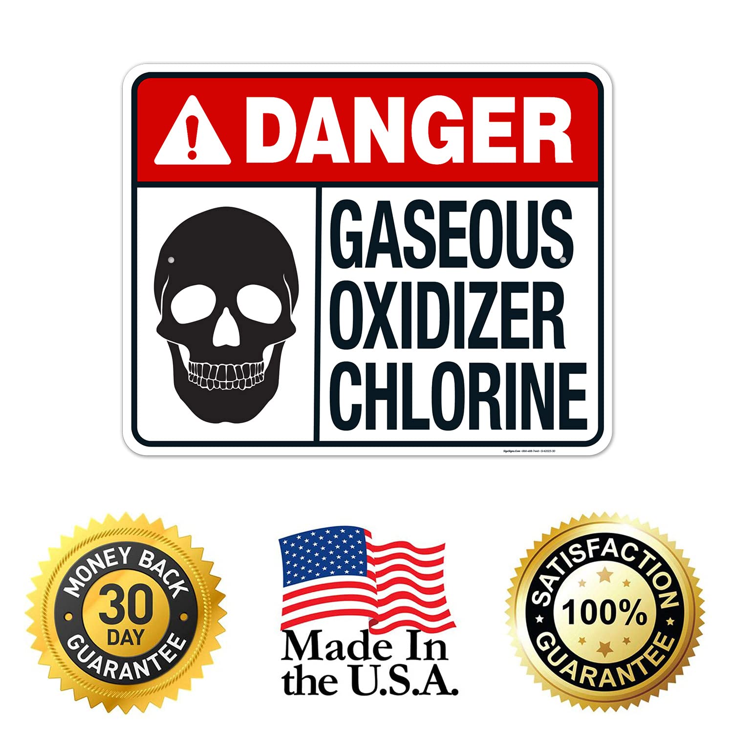 California Pool Chlorine Safety Sign 24x30 Inches - Rust-Free .063 Aluminum, Fade-Resistant, Complies with CA Pool Code - Perfect for Public Pools, Spas & Backyard Swimming Areas