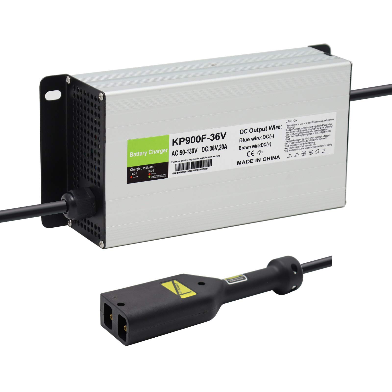 36V 20A Golf Cart Battery Charger for EZGO EZ-GO TXT 96-Up Models - Compatible with D-Plug & Powerwise Plug - Fast Charging for Golf Carts, Electric Vehicles & Outdoor Power Equipment
