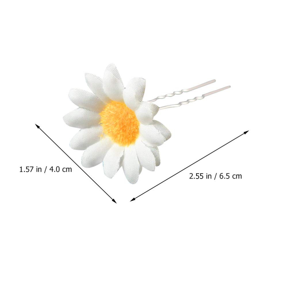 20pcs Daisy Hair Clips for Wedding Brides - Elegant Hair Combs, Hair Forks & Side Clamps - Women's Bridal Hair Accessories & Hair Ornaments - Perfect for Weddings, Proms & Special Occasions