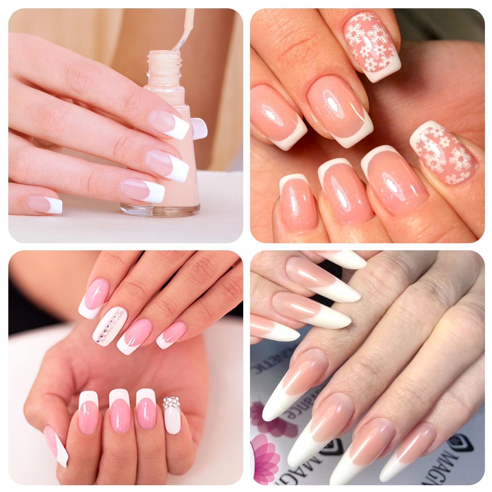 French Tip Nail Guides - 36 Self-Adhesive Sheets for DIY Manicure at Home