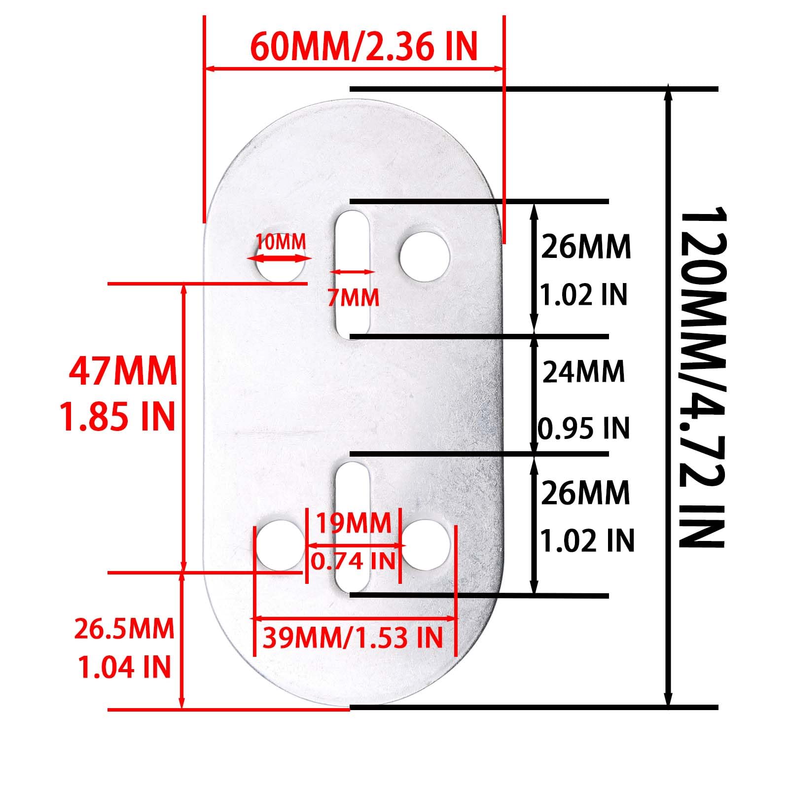 Stainless Steel MX Boat Cleats Back Plate - Marine Dock Cleat Backing Plate for Boat & Dock Cleat Repair - Reinforced Backing Plate (Pack of 2) - Perfect for Boat Deck Reinforcement & Dock Hardware Upgrades