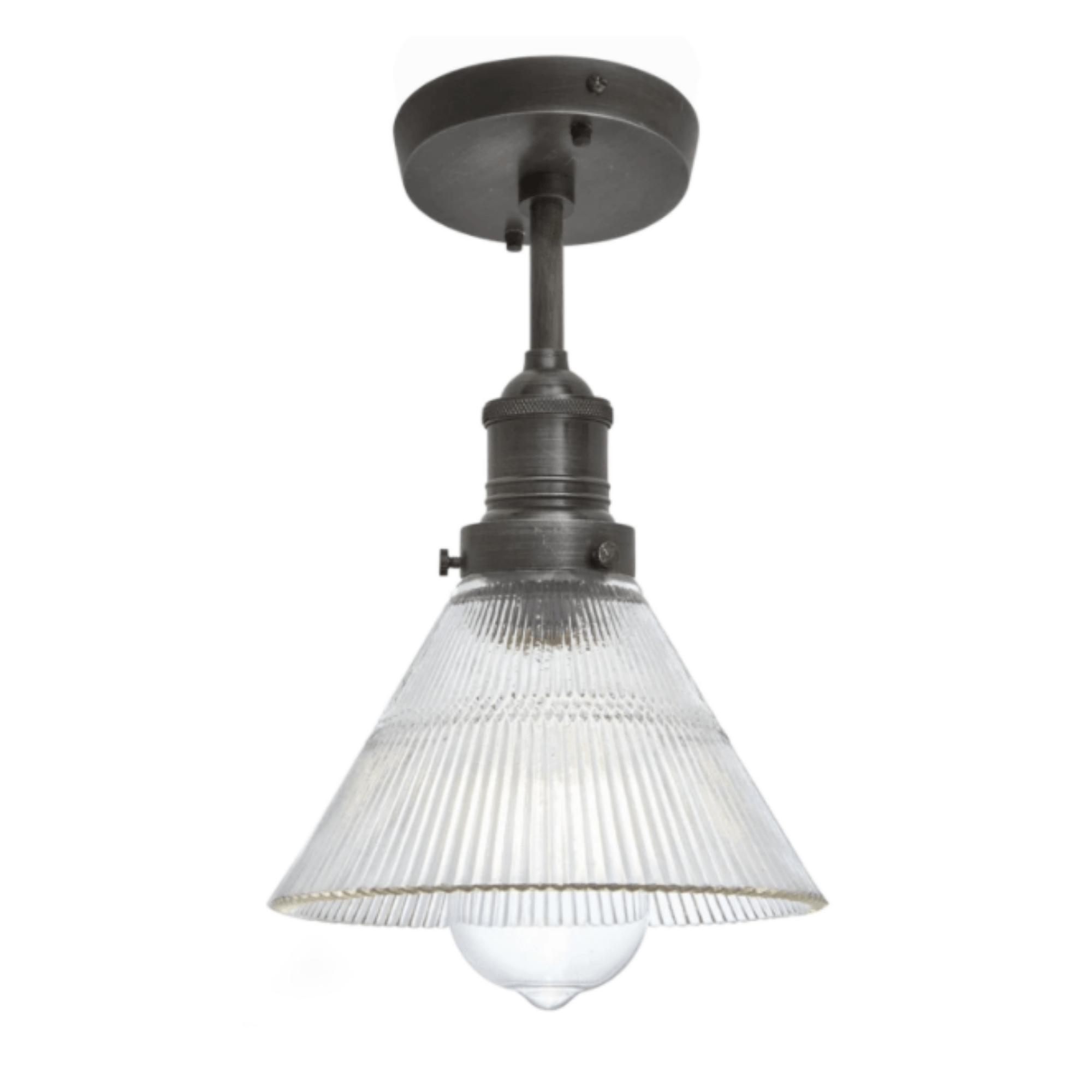 7 Inch Brooklyn Glass Funnel Flush Mount Ceiling Light - Modern Kitchen & Dining Room Lighting Fixture for Home Decor