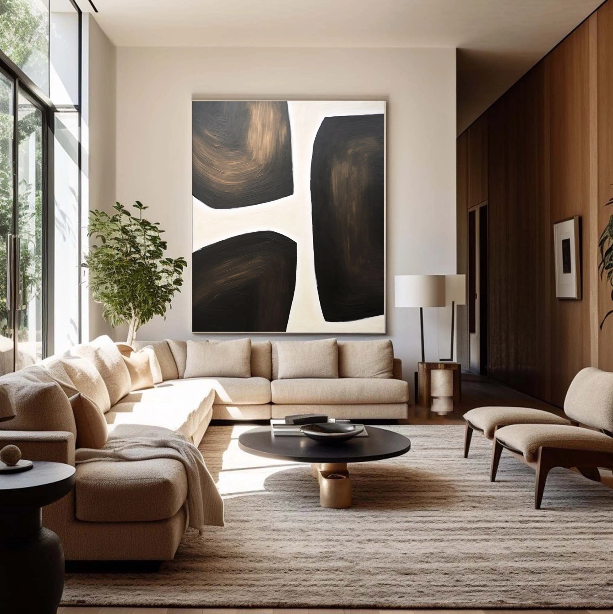 Abstract Tranquility Art Painting - Modern Canvas Wall Decor for Living Room, Bedroom & Office | Serene Home & Office Decor | #WS100