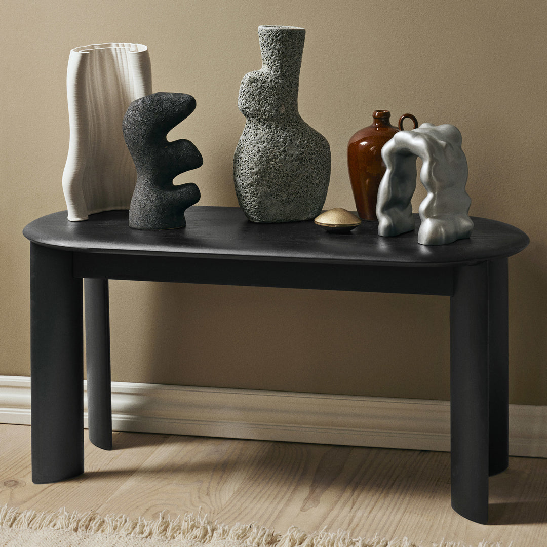 Ferm Living Bevel Bench - Modern Wooden Bench with Angled Legs for Living Room, Bedroom, or Entryway Decor