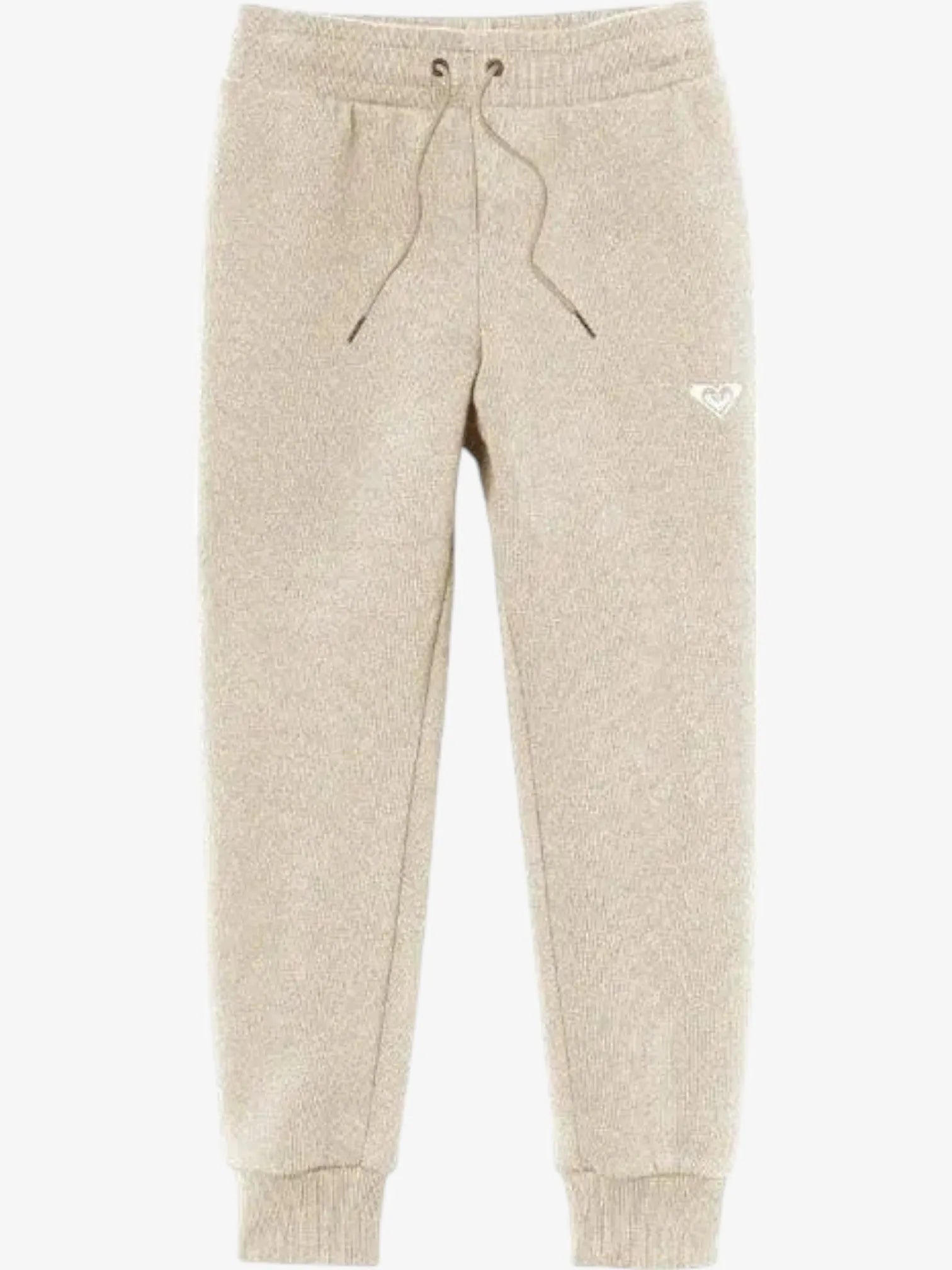 ROXY Wonder What It's Like Girls' Jogger Pants - Soft Fleece Sweatpants for Kids, Beige | Comfortable Playwear for School, Sports & Outdoor Activities