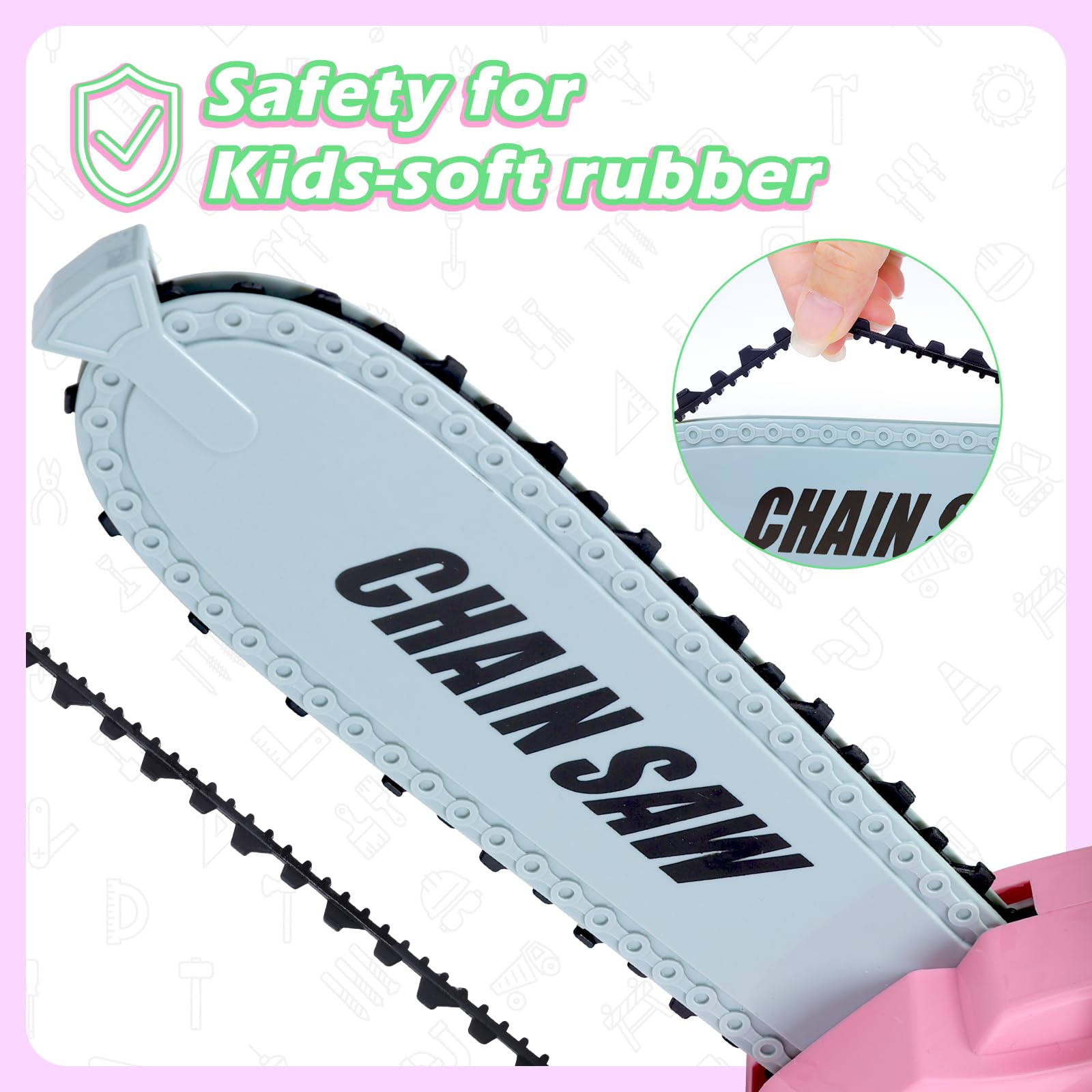 **Skirtoy Kids Toy Chainsaw - Pretend Play Tool Set for Toddlers & Preschoolers | STEM Educational Toy for Outdoor & Indoor Play | Perfect Gift for Family Day & Birthday Parties**