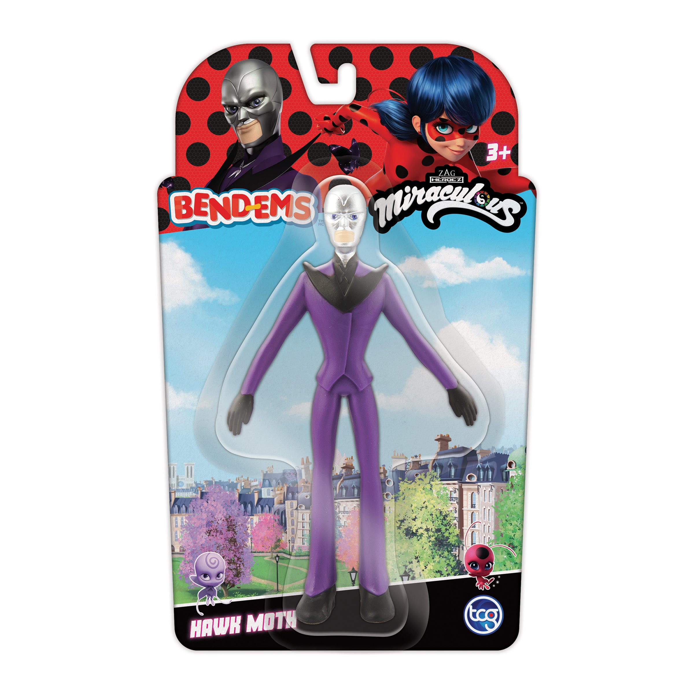 BEND EMS Miraculous 5 Inch Flexible Action Figure - Hawk Moth Collectible Toy for Kids & Fans | Perfect for Display, Play & Cosplay Scenes
