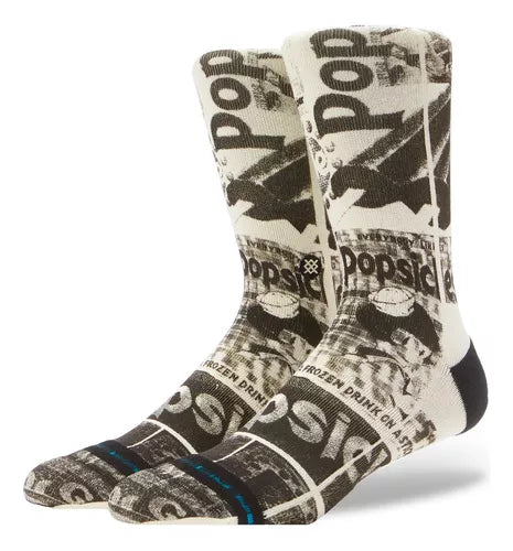 Stance Popsicle Crew Socks Pack of 1 - Fun & Colorful Novelty Socks for Men & Women - Perfect for Casual Wear, Gifts, and Summer Outfits