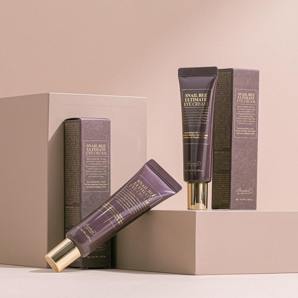 BENTON Snail Bee Ultimate Eye Cream 30g - Anti-Aging & Hydrating Eye Treatment for Dark Circles & Wrinkles - Perfect for Night & Day Skincare Routine