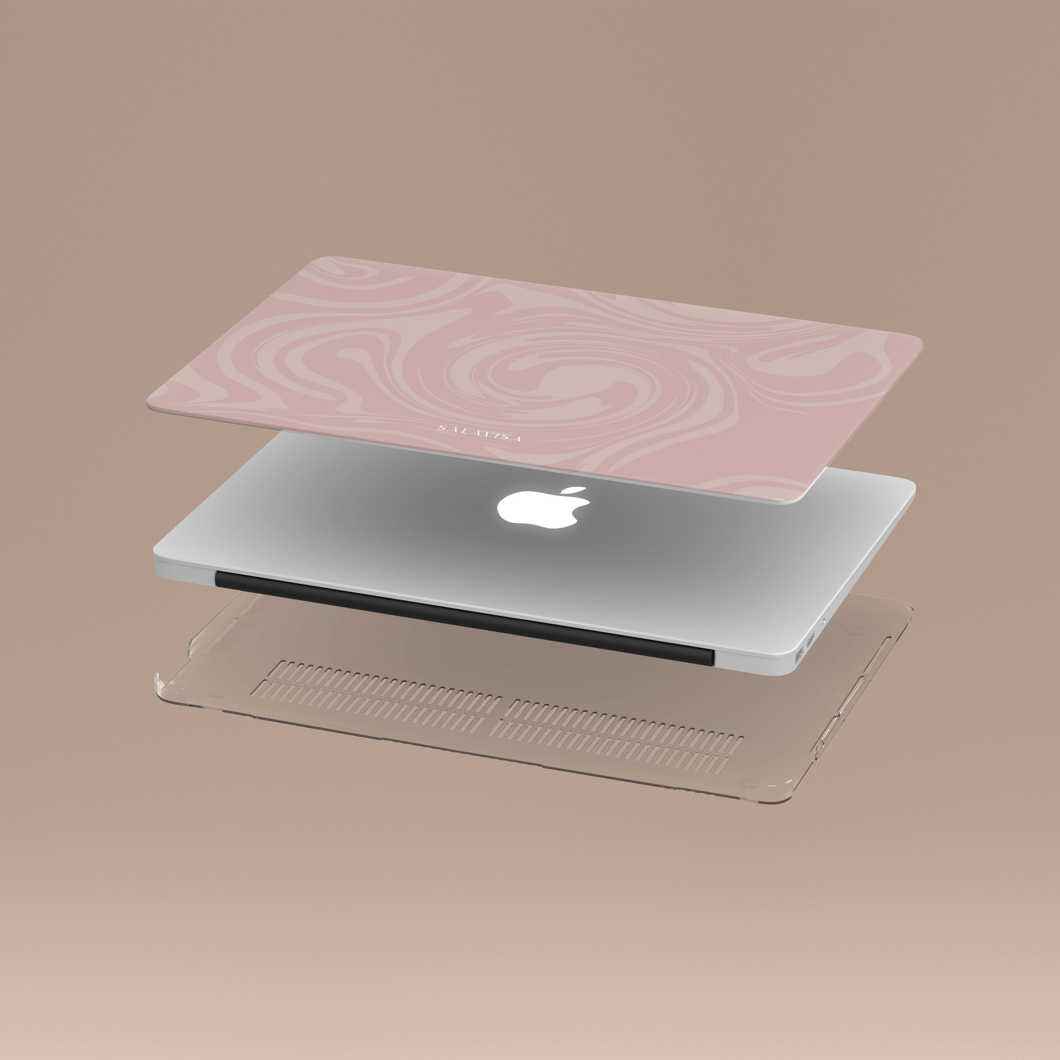 Pink Swirl MacBook Case - Protective Hard Shell Cover for MacBook Air/Pro 13