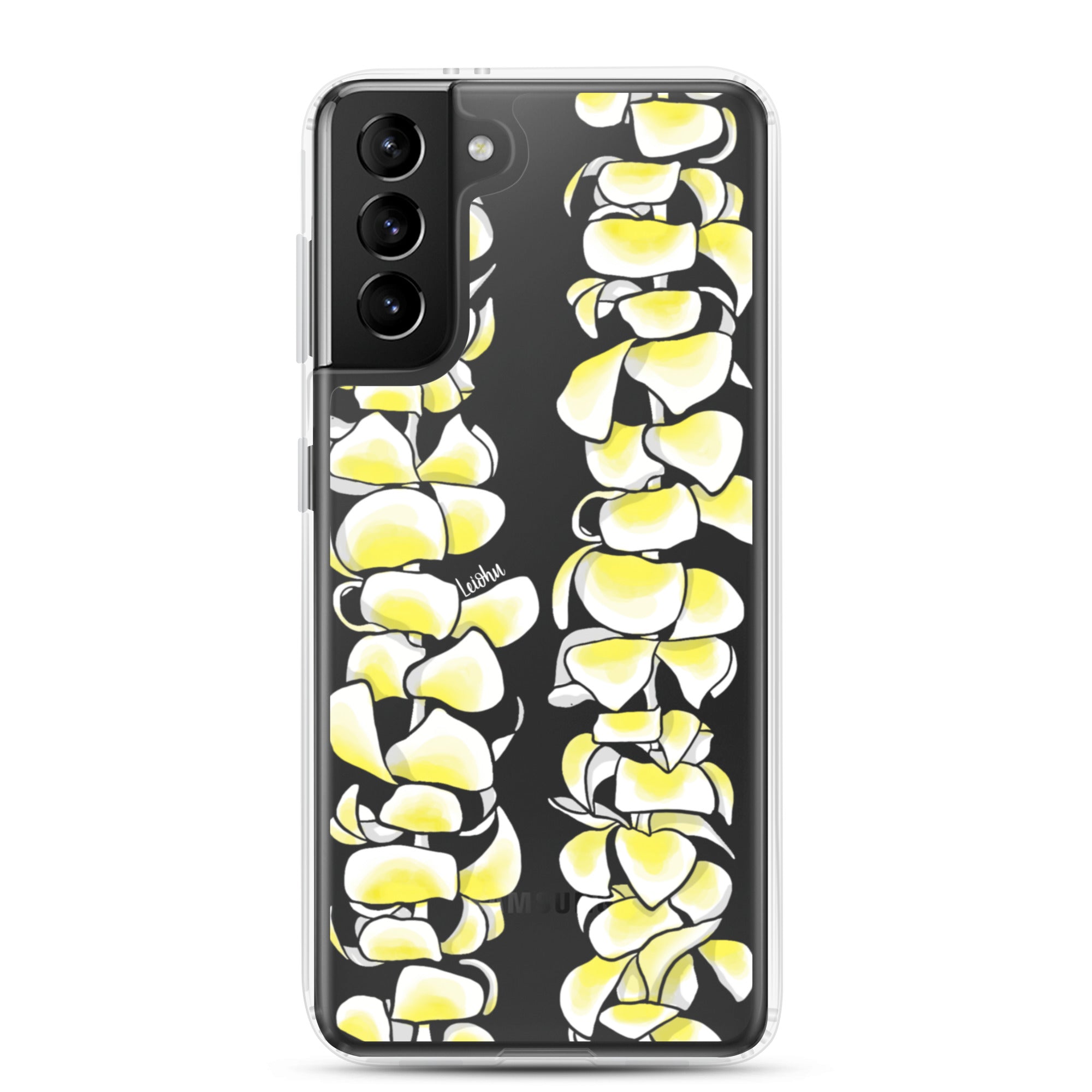 Plumeria Clear Phone Case for Samsung Galaxy - Slim Protective Cover for Everyday Use & Travel